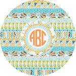 Teal Ribbons & Labels Multipurpose Round Labels - Custom Sized (Personalized)