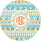 Teal Ribbons & Labels 3" Multipurpose Round Labels - Single Sticker