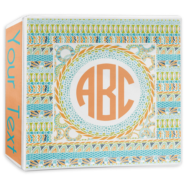 Custom Teal Ribbons & Labels 3-Ring Binder - 3 inch (Personalized)