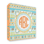 Teal Ribbons & Labels 3 Ring Binder - Full Wrap - 2" (Personalized)