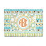 Teal Ribbons & Labels 4' x 6' Indoor Area Rug (Personalized)