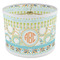 Teal Ribbons & Labels 8" Drum Lampshade - ANGLE Poly-Film