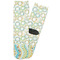 Teal Ribbons & Labels Adult Crew Socks - Single Pair - Front and Back