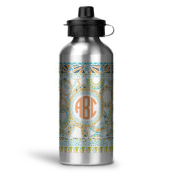 Teal Ribbons & Labels Water Bottle - Aluminum - 20 oz (Personalized)