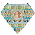 Teal Ribbons & Labels Bandana Bib (Personalized)