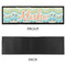 Teal Ribbons & Labels Bar Mat - Large - APPROVAL