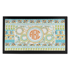 Teal Ribbons & Labels Bar Mat - Small (Personalized)