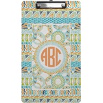 Teal Ribbons & Labels Clipboard (Legal Size) (Personalized)