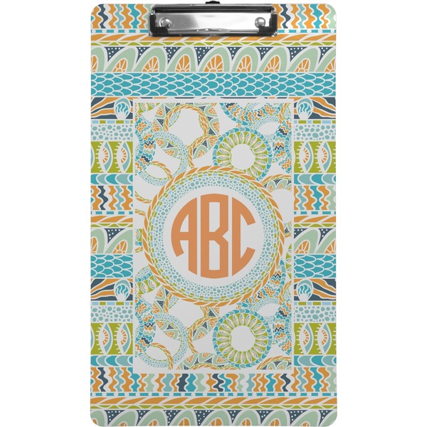 Custom Teal Ribbons & Labels Clipboard (Legal Size) (Personalized)