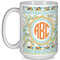 Teal Ribbons & Labels Coffee Mug - 15 oz - White Full