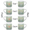 Teal Ribbons & Labels Espresso Cup - 6oz (Double Shot Set of 4) APPROVAL