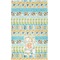 Teal Ribbons & Labels Finger Tip Towel - Full View