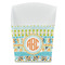 Teal Ribbons & Labels French Fry Favor Box - Front View