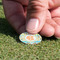 Teal Ribbons & Labels Golf Ball Marker - Hand