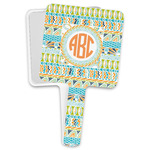 Teal Ribbons & Labels Hand Mirror (Personalized)