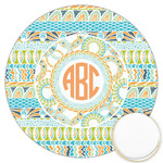 Teal Ribbons & Labels Printed Cookie Topper - 3.25" (Personalized)