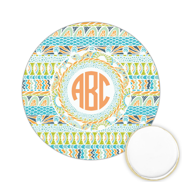 Custom Teal Ribbons & Labels Printed Cookie Topper - 2.15" (Personalized)