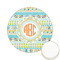 Teal Ribbons & Labels Icing Circle - Small - Front