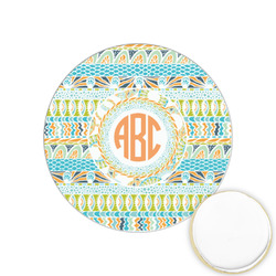 Teal Ribbons & Labels Printed Cookie Topper - 1.25" (Personalized)