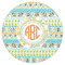 Teal Ribbons & Labels Icing Circle - XSmall - Single