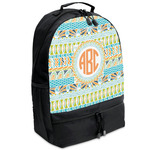 Teal Ribbons & Labels Backpacks - Black (Personalized)