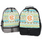 Teal Ribbons & Labels Large Backpacks - Both