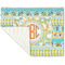 Teal Ribbons & Labels Linen Placemat - Folded Corner (single side)