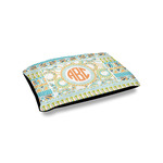 Teal Ribbons & Labels Outdoor Dog Bed - Small (Personalized)