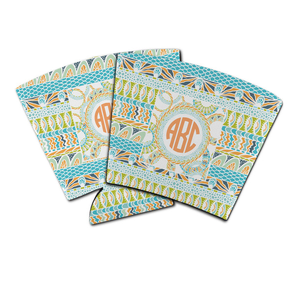 Custom Teal Ribbons & Labels Party Cup Sleeve (Personalized)