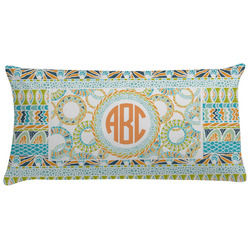 Teal Ribbons & Labels Pillow Case - King (Personalized)