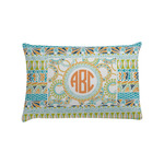 Teal Ribbons & Labels Pillow Case - Standard (Personalized)