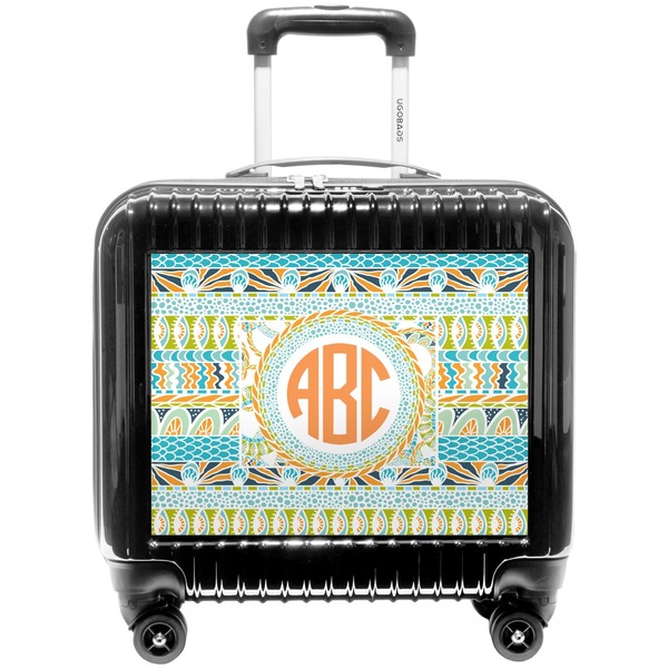 Custom Teal Ribbons & Labels Pilot / Flight Suitcase (Personalized)