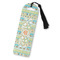 Teal Ribbons & Labels Plastic Bookmarks - Front