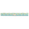 Teal Ribbons & Labels Plastic Ruler - 12" - FRONT