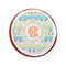 Teal Ribbons & Labels Printed Icing Circle - Small - On Cookie