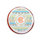 Teal Ribbons & Labels Printed Icing Circle - XSmall - On Cookie