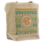 Teal Ribbons & Labels Reusable Cotton Grocery Bag - Single (Personalized)