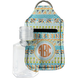 Teal Ribbons & Labels Hand Sanitizer & Keychain Holder - Small (Personalized)