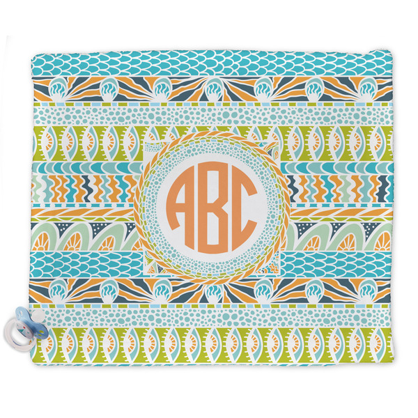 Custom Teal Ribbons & Labels Security Blanket - Single Sided (Personalized)