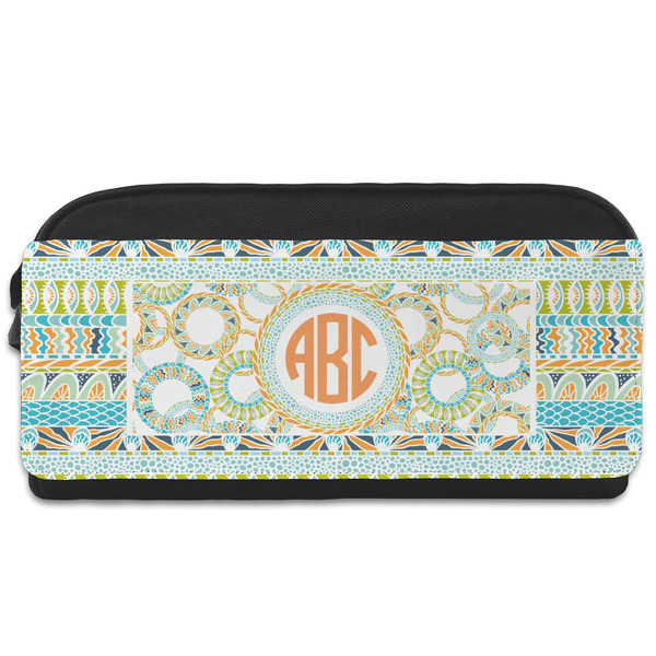 Custom Teal Ribbons & Labels Shoe Bag (Personalized)