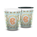 Teal Ribbons & Labels Ceramic Shot Glass - 1.5 oz (Personalized)