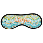 Teal Ribbons & Labels Sleeping Eye Masks - Large (Personalized)