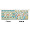 Teal Ribbons & Labels Small Zipper Pouch Approval (Front and Back)