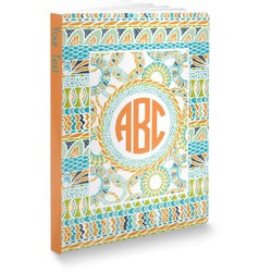 Teal Ribbons & Labels Softbound Notebook (Personalized)