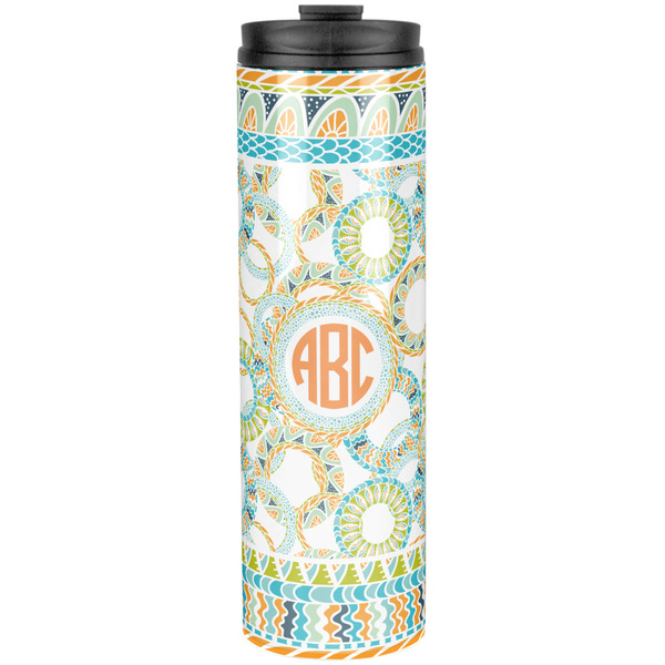 Custom Teal Ribbons & Labels Stainless Steel Skinny Tumbler - 20 oz (Personalized)