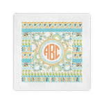 Teal Ribbons & Labels Standard Cocktail Napkins (Personalized)