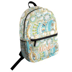 Teal Ribbons & Labels Student Backpack (Personalized)