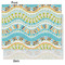 Teal Ribbons & Labels Tissue Paper - Heavyweight - Medium - Front & Back