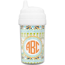 Teal Ribbons & Labels Toddler Sippy Cup (Personalized)