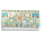 Teal Ribbons & Labels Vinyl Checkbook Cover (Personalized)